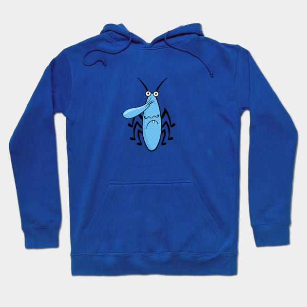 Blue Cockroach Hoodie by DoodleSwarm